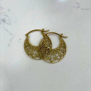 Brass Geometric Earrings